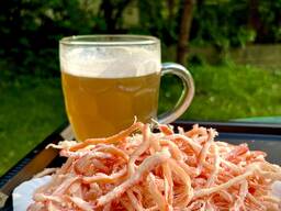 Кальмар стружка со вкусом краба сушеный закуска к пиву 100 г