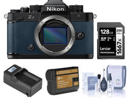 Nikon Z f systeemcamera, blauw, bundel met 128 GB geheugenkaart