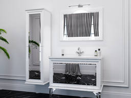 Bathroom Storage Furniture Set Amande white black