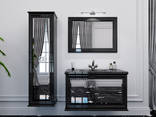 Bathroom Storage Furniture Set Amande white black - фото 5